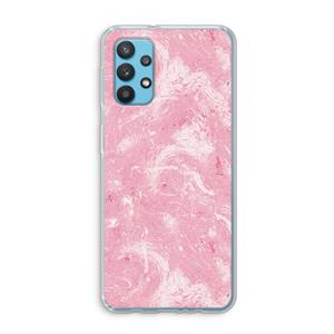CaseCompany Abstract Painting Pink: Samsung Galaxy A32 4G Transparant Hoesje