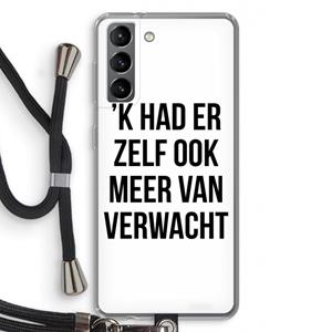 CaseCompany Meer verwacht: Samsung Galaxy S21 Transparant Hoesje met koord
