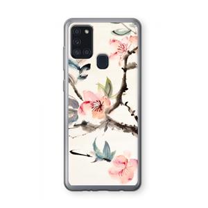 CaseCompany Japanse bloemen: Samsung Galaxy A21s Transparant Hoesje