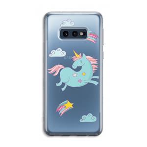 CaseCompany Vliegende eenhoorn: Samsung Galaxy S10e Transparant Hoesje