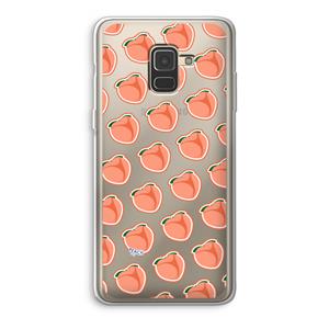 CaseCompany Just peachy: Samsung Galaxy A8 (2018) Transparant Hoesje