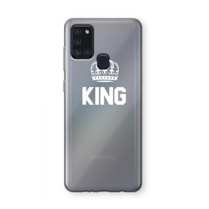 CaseCompany King zwart: Samsung Galaxy A21s Transparant Hoesje