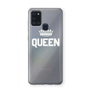 CaseCompany Queen zwart: Samsung Galaxy A21s Transparant Hoesje