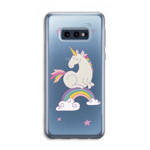 CaseCompany Regenboog eenhoorn: Samsung Galaxy S10e Transparant Hoesje