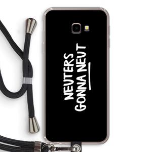 CaseCompany Neuters (zwart): Samsung Galaxy J4 Plus Transparant Hoesje met koord