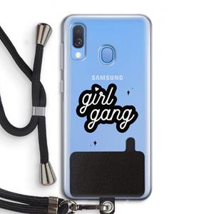 CaseCompany Girl Gang: Samsung Galaxy A40 Transparant Hoesje met koord