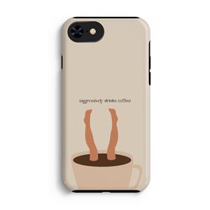 CaseCompany Aggressively drinks coffee: iPhone SE 2020 Tough Case