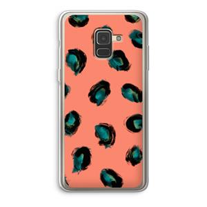 CaseCompany Pink Cheetah: Samsung Galaxy A8 (2018) Transparant Hoesje
