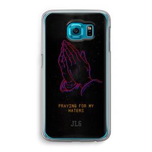 CaseCompany Praying For My Haters: Samsung Galaxy S6 Transparant Hoesje