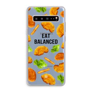 CaseCompany Eat Balanced: Samsung Galaxy S10 5G Transparant Hoesje