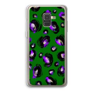 CaseCompany Green Cheetah: Samsung Galaxy A8 (2018) Transparant Hoesje