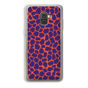 CaseCompany Purple Giraffe: Samsung Galaxy A8 (2018) Transparant Hoesje