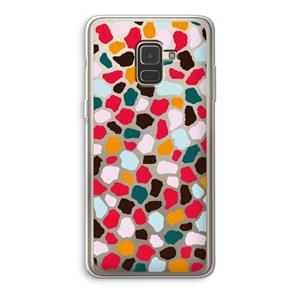 CaseCompany Colored Giraffe: Samsung Galaxy A8 (2018) Transparant Hoesje
