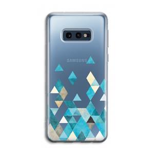 CaseCompany Gekleurde driehoekjes blauw: Samsung Galaxy S10e Transparant Hoesje