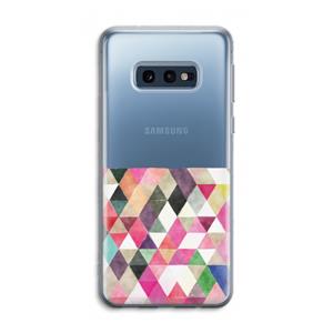 CaseCompany Gekleurde driehoekjes: Samsung Galaxy S10e Transparant Hoesje