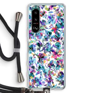 CaseCompany Hibiscus Flowers: Sony Xperia 5 III Transparant Hoesje met koord