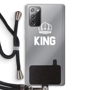 CaseCompany King zwart: Samsung Galaxy Note 20 / Note 20 5G Transparant Hoesje met koord