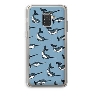 CaseCompany Narwhal: Samsung Galaxy A8 (2018) Transparant Hoesje