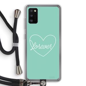 CaseCompany Forever heart pastel: Samsung Galaxy A41 Transparant Hoesje met koord