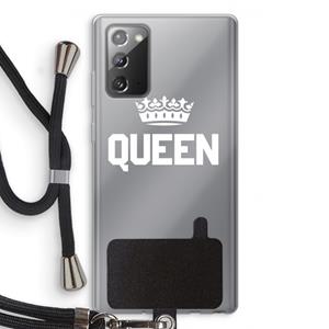 CaseCompany Queen zwart: Samsung Galaxy Note 20 / Note 20 5G Transparant Hoesje met koord