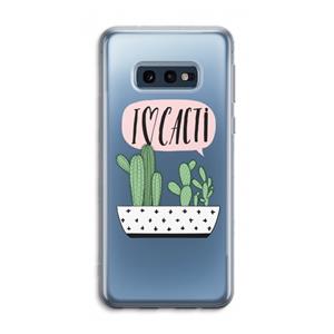 CaseCompany I love cacti: Samsung Galaxy S10e Transparant Hoesje