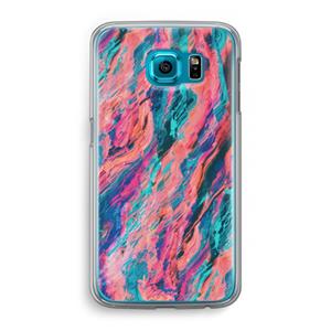 CaseCompany Electric Times: Samsung Galaxy S6 Transparant Hoesje