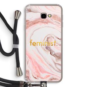 CaseCompany Feminist: Samsung Galaxy J4 Plus Transparant Hoesje met koord