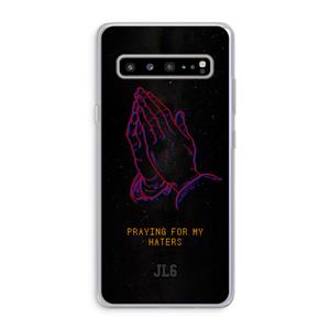 CaseCompany Praying For My Haters: Samsung Galaxy S10 5G Transparant Hoesje