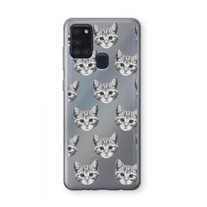 CaseCompany Kitten: Samsung Galaxy A21s Transparant Hoesje