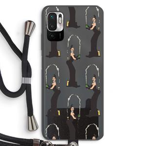 CaseCompany Pop Some Kim: Xiaomi Redmi Note 10 5G Transparant Hoesje met koord