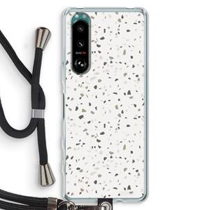 CaseCompany Terrazzo N°14: Sony Xperia 5 III Transparant Hoesje met koord