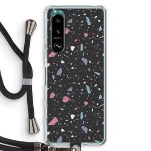 CaseCompany Terrazzo N°16: Sony Xperia 5 III Transparant Hoesje met koord