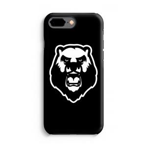 CaseCompany Angry Bear (black): iPhone 8 Plus Tough Case
