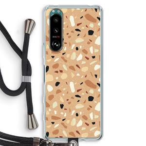 CaseCompany Terrazzo N°17: Sony Xperia 5 III Transparant Hoesje met koord