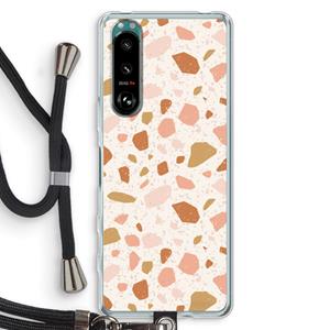 CaseCompany Terrazzo N°18: Sony Xperia 5 III Transparant Hoesje met koord