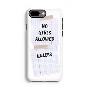 CaseCompany No Girls Allowed Unless: iPhone 8 Plus Tough Case