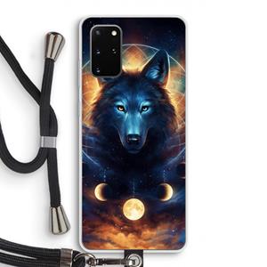 CaseCompany Wolf Dreamcatcher: Samsung Galaxy S20 Plus Transparant Hoesje met koord