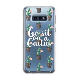 CaseCompany Cactus quote: Samsung Galaxy S10e Transparant Hoesje