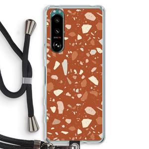 CaseCompany Terrazzo N°22: Sony Xperia 5 III Transparant Hoesje met koord