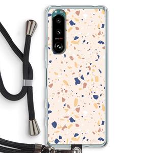 CaseCompany Terrazzo N°23: Sony Xperia 5 III Transparant Hoesje met koord