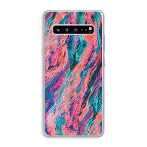 CaseCompany Electric Times: Samsung Galaxy S10 5G Transparant Hoesje