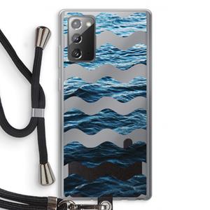 CaseCompany Oceaan: Samsung Galaxy Note 20 / Note 20 5G Transparant Hoesje met koord