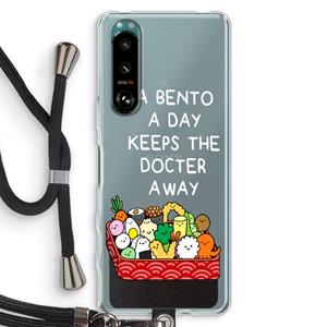 CaseCompany Bento a day: Sony Xperia 5 III Transparant Hoesje met koord