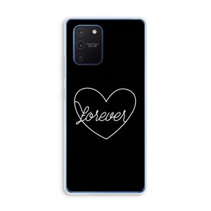 CaseCompany Forever heart black: Samsung Galaxy Note 10 Lite Transparant Hoesje