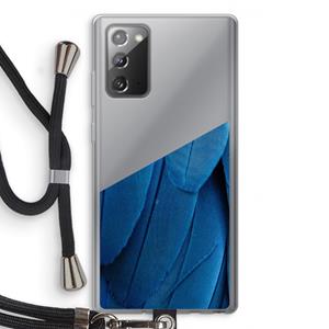 CaseCompany Pauw: Samsung Galaxy Note 20 / Note 20 5G Transparant Hoesje met koord
