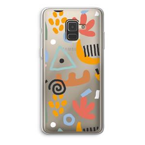 CaseCompany Abstract: Samsung Galaxy A8 (2018) Transparant Hoesje