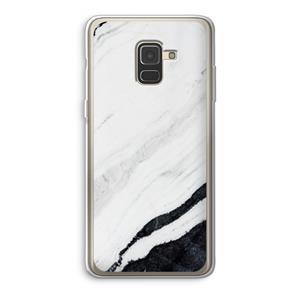 CaseCompany Elegante marmer: Samsung Galaxy A8 (2018) Transparant Hoesje