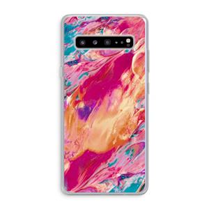 CaseCompany Pastel Echoes: Samsung Galaxy S10 5G Transparant Hoesje