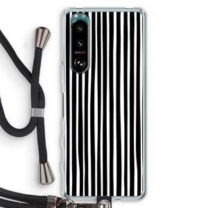 CaseCompany Stripes: Sony Xperia 5 III Transparant Hoesje met koord