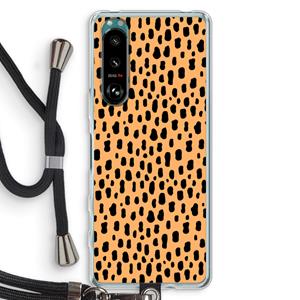 CaseCompany Panter: Sony Xperia 5 III Transparant Hoesje met koord